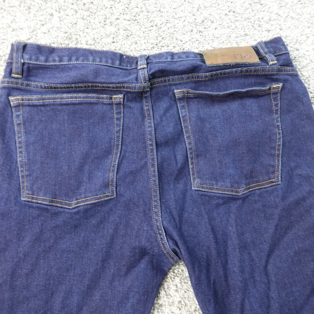Peter Manning Jeans Mens 34X28 Dark Blue Denim Pants Classic Fit Preppy Straight